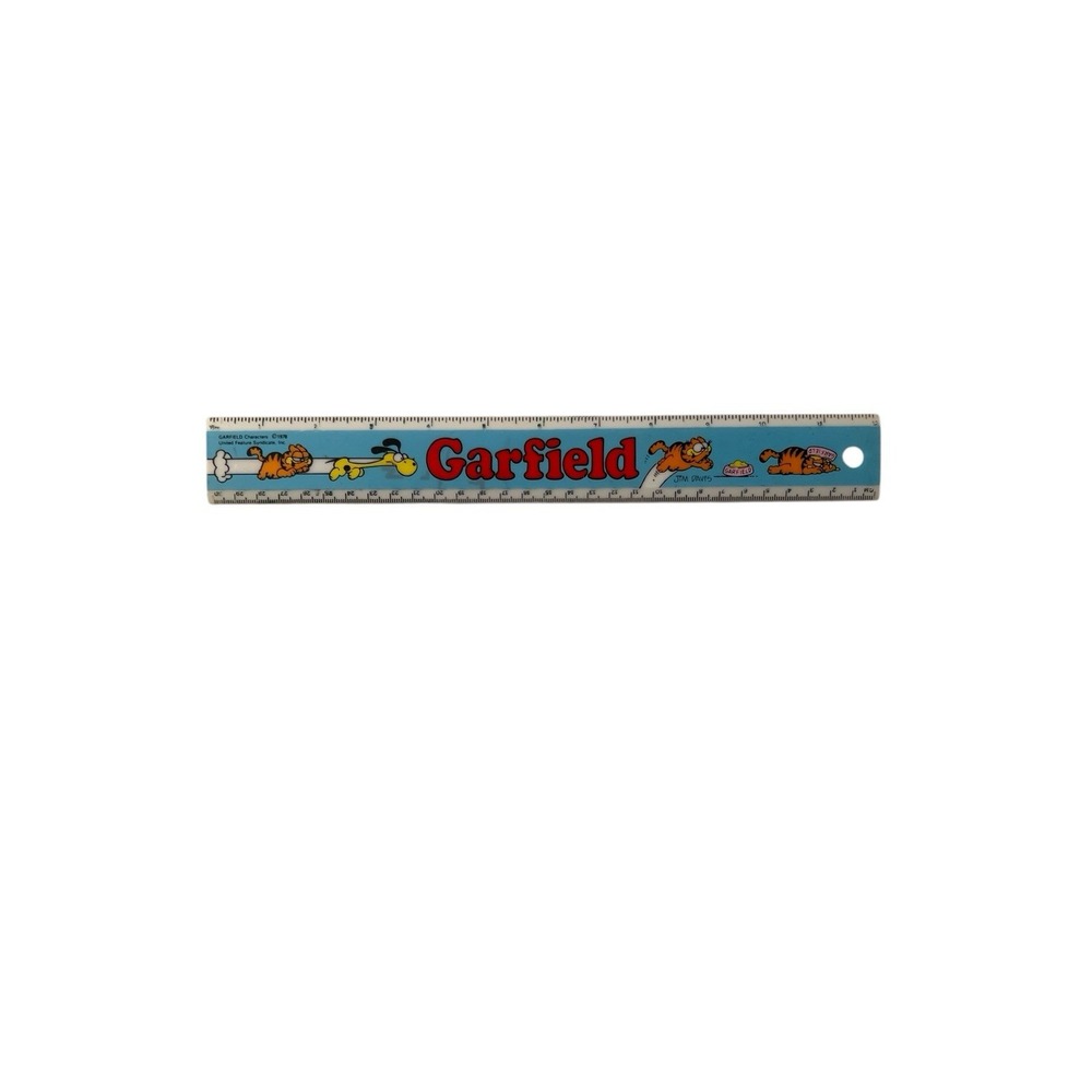 1978 GARFIELD & ODIE School Ruler Jim Davis United Feature Comic Strip Vintage